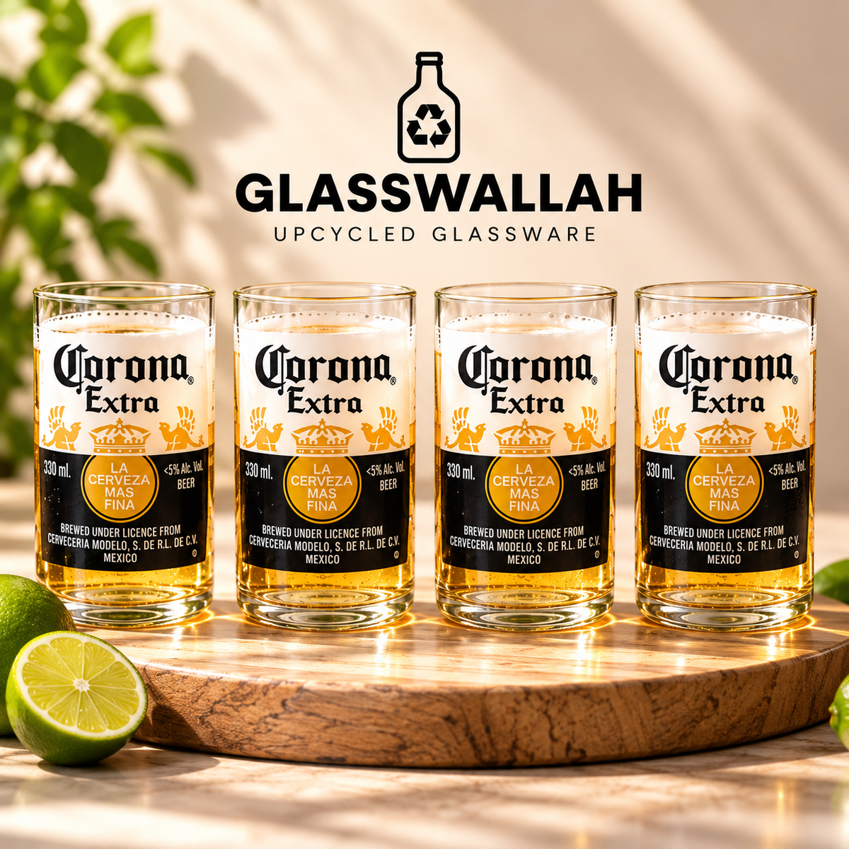 Corona Glasses - Set of 4