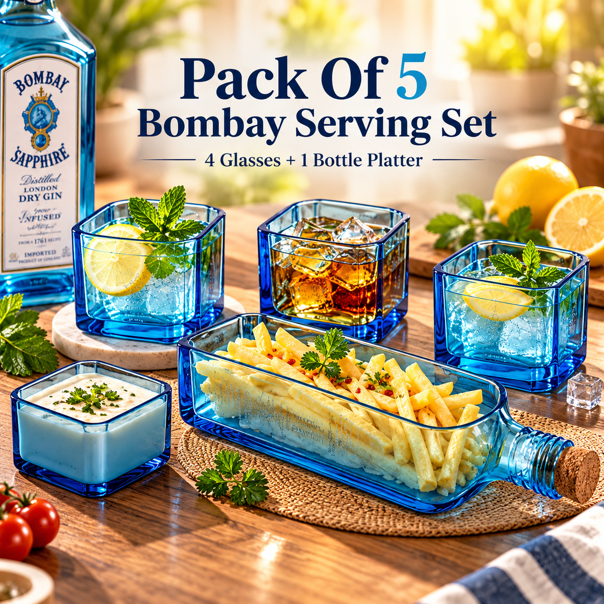 Bombay Sapphire Serving Set - 5 Pc