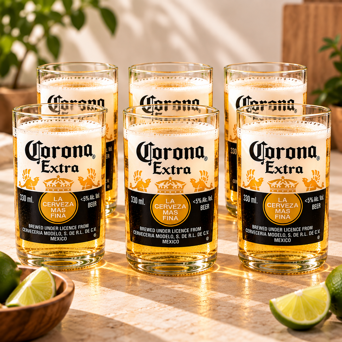 Corona Glasses - Set of 6