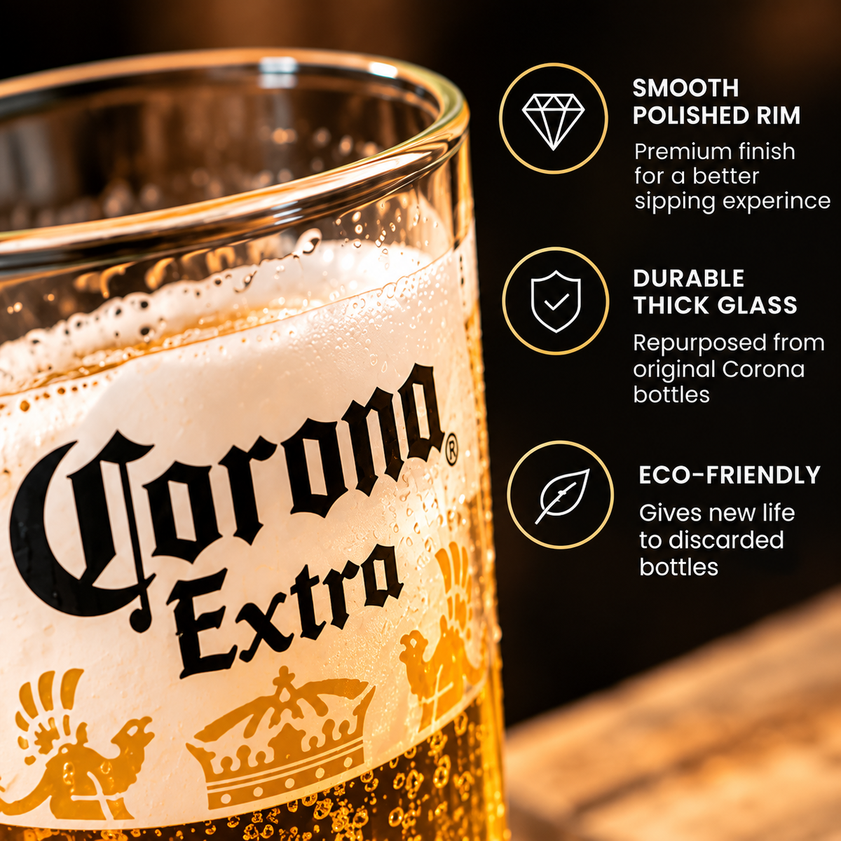 Corona Glasses - Set of 4