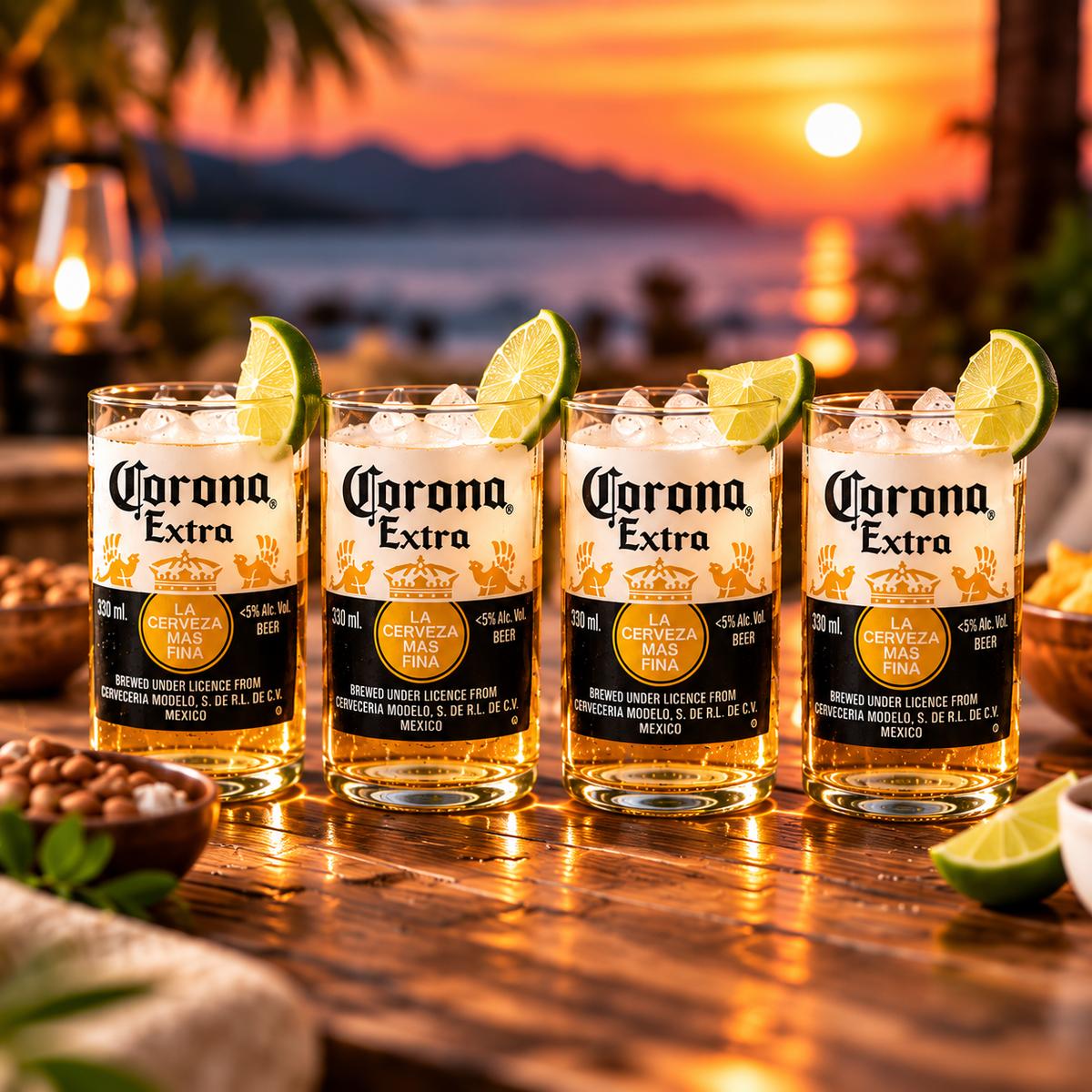 Corona Glasses - Set of 4