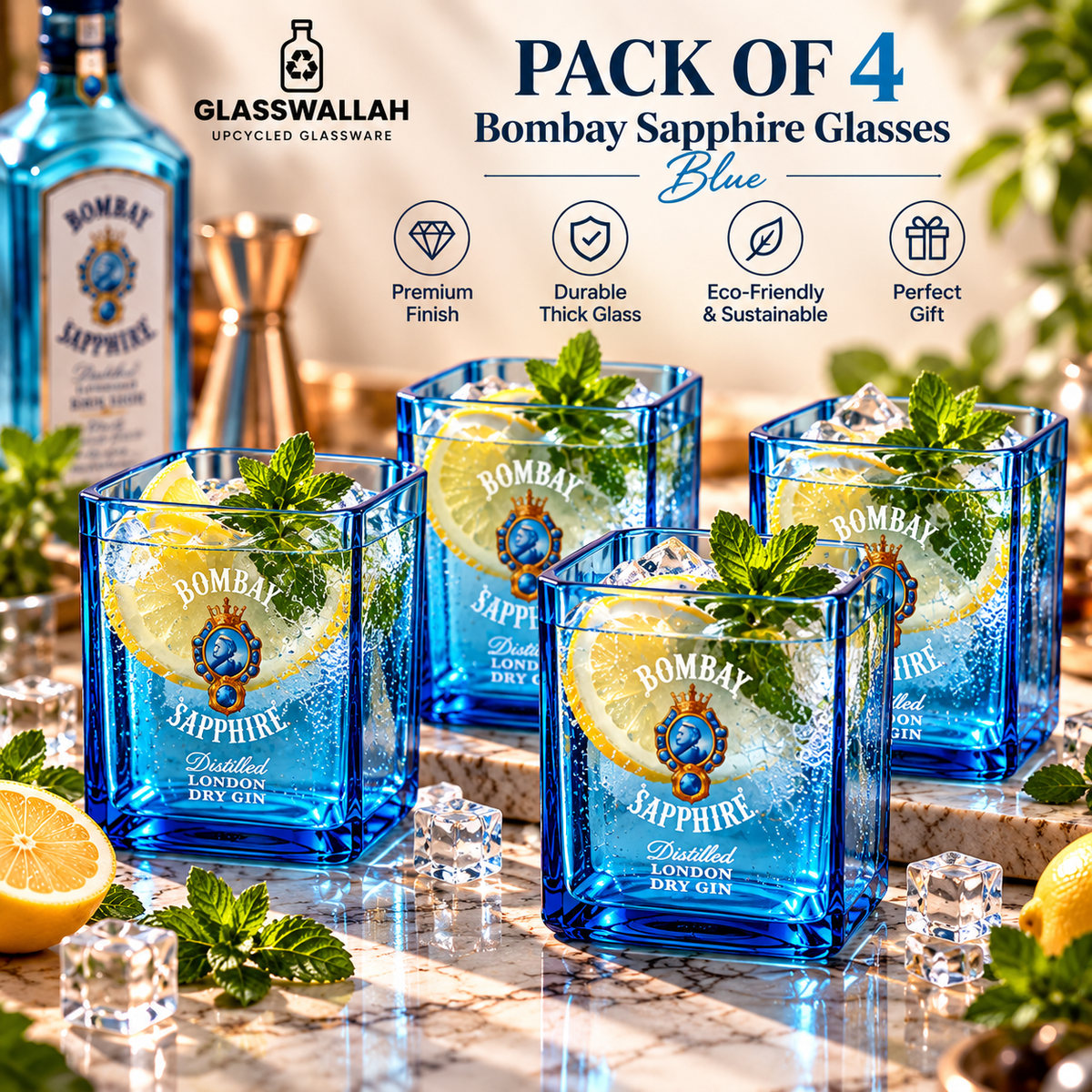 Bombay Sapphire - Set of 4