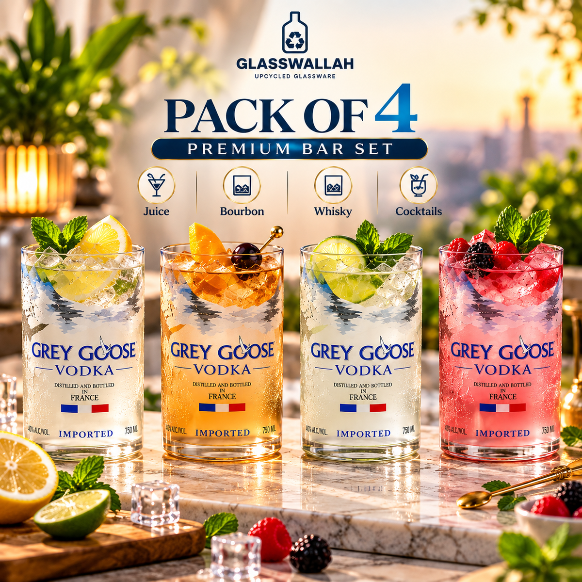Grey Goose Glass - Set of 4