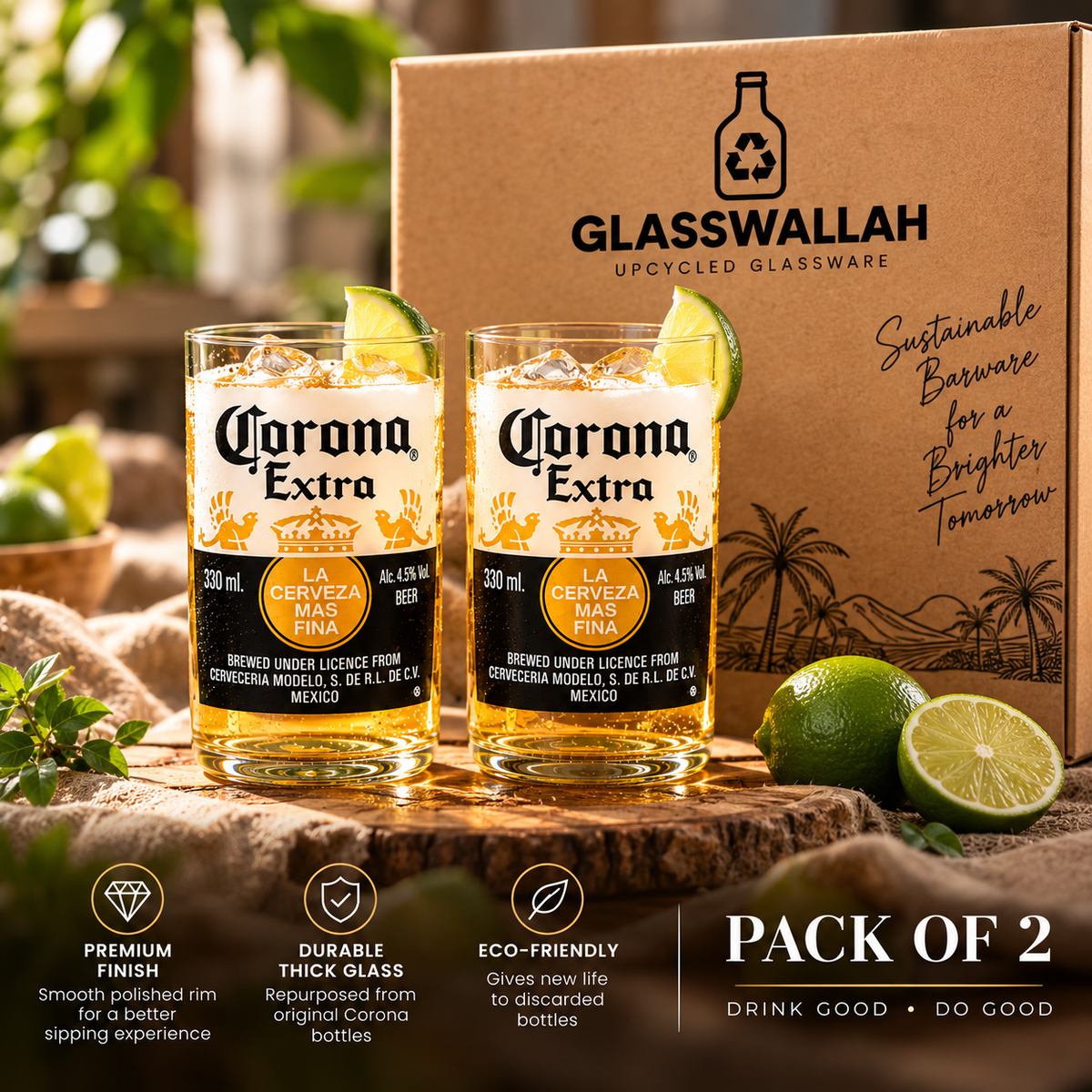 Corona Glasses - Set of 2